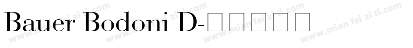 Bauer Bodoni D字体转换